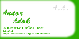 andor adok business card